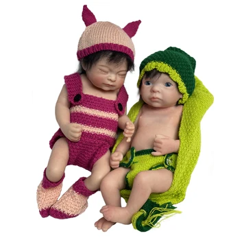 10 Palčni Full Trdna Silikonski Rodi Punčko Ročno Rodi Otroka S Pravim Volne Za Oblačila, Ki So Prerojeni Lutka Kompleti Boneca De Silicij