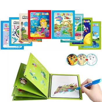 1pcs Čarobno Vodo Risanje Knjiga Montessori Igrače za Večkratno uporabo, Kolorit Knjigo Senzorično Zgodnje Izobraževanje Igrače za Otroke Darilo za Rojstni dan
