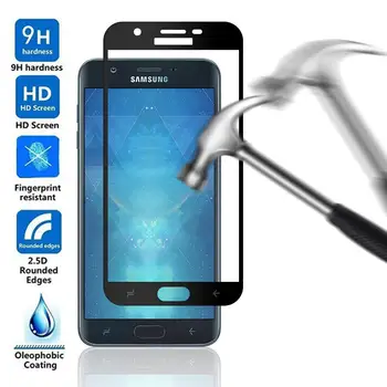2.5 D 9H Kaljeno Telefon Steklo Za Samsung Galaxy J7 Polno Lepilo Kritje Screen Protector Eksplozije Dokaz Zaščitno folijo za Steklo