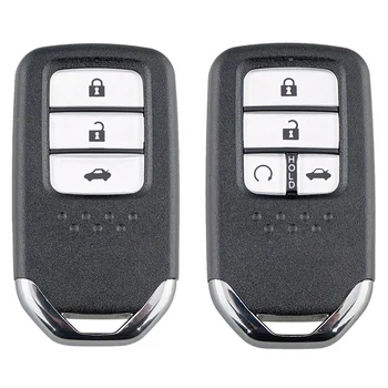 2Pcs Avto Smart Remote Key 433Mhz Id47 Čip, Primerni Za Honda Civic 2014-2017 - 4 Gumbi & 3 Gumbi