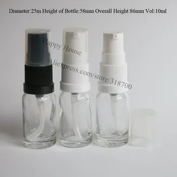 360 x 10 ml prozornega Stekla Črpalka za Steklenice 1/3 oz Eterično Olje, Steklenica Kozmetični Izdelek za Nego Kože Posodo Embalaža