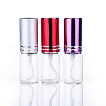 5ML Prazne Povratne Prenosni Pisano Steklo Parfum Spray Steklenico Z Aluminijem Razpršilo Za Potovanja LX1264