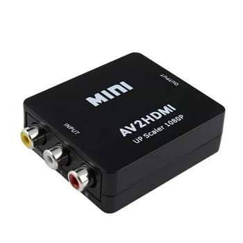 AV na HDMI pretvornik Mini RCA tri barve kabel adapter črno in belo AV za HDMI majhno belo polje