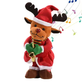 Božič Plišastih Lutke Z Glasbo Animirani Plišastih Lutka Santa Claus Jelenov Glasbeni Plišaste Lutke Božično Zabavo Uslug Darilo
