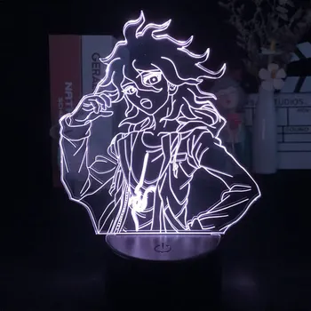 Danganronpa Nagito Komaeda Japonski Anime 3D Noč Svetlobe, Spalnica Dekor Rojstni dan Pisano Darilo LED Luči Manga Otrok Prisoten