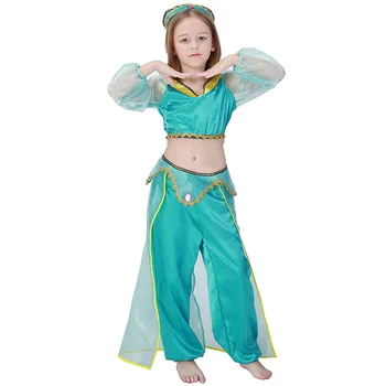 Dekle Indijski Ples Kostum Halloween Purim Otrok Cosplay Pustna Obleka