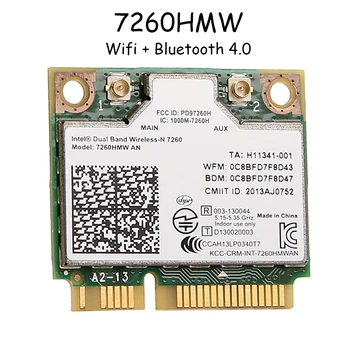 Dual band Za Intel Wireless-N 7260 7260HMW Pol Mini Pci-e 300Mbps Brezžični Wifi + Bluetooth 4.0 Zvezek Wlan kartico