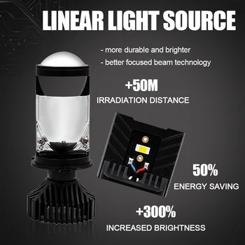 F4-T9 avto smerniki žarnice H4 je univerzalna LED luči nabavi iz csp čip in Kondenzator Objektiv,lahko izhod 12v 6000K spot luči