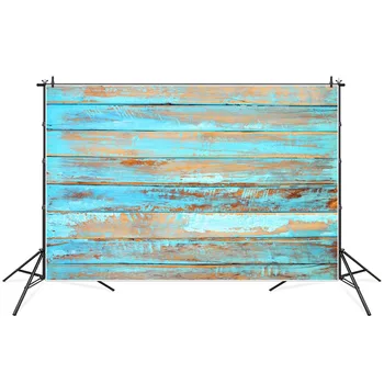 Grunge Morje Modro Barvo Lesene Plošče, Deske Fotografija Okolij Photozone Photocall Fotografske Kulise Za Foto Studio