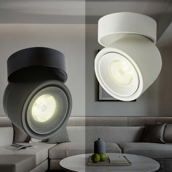 LED Stropni Downlight 360-stopinjsko Nastavljiv Nordijska Spot luči Stropne Luči za uporabo v zaprtih prostorih Foyer Dnevna Soba