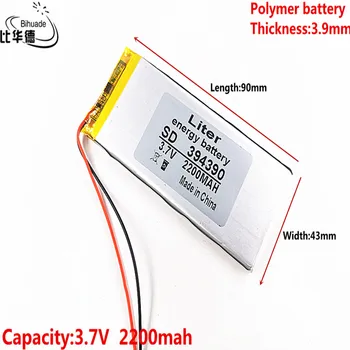 Liter energijo baterije Dobro Qulity 3,7 V,2200mAH 394390 Polimer litij-ionska / Litij-ionska baterija za tablični računalnik BANKE,GPS,mp3,mp4