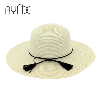 Nedelja klobuk je stilsko poletje klobuk osebno tassel lok pokrivalo tassel slamnik počitnice na plaži klobuk lady klobuk HA23