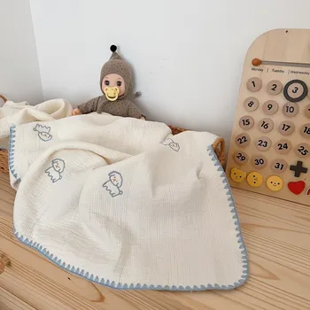 Novorojenček Dojenček Odeja za Poletje korejskega Psa Vezenje Dojenček Spi Odejo Kritje Otroška Posteljnina 120x150cm