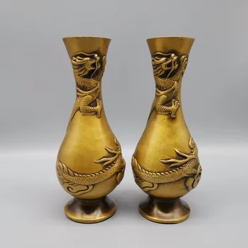 Par Zbirka Antični Kitajski Zmaj Kip Medenina Vaza