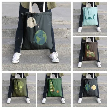 Platno torba organizacija za shranjevanje Torbice kozmetika potovanja Žensk torba za Nakupovanje Tkanine torbica risanka kawaii grocerie