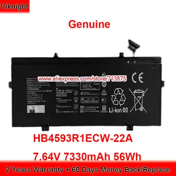 Resnično HB4593R1ECW-22A Baterije 2ICP5/62/81-2 za Huawei MateBook 14 KelvinL-WFH9B X Pro 2021 KLVL-WFE9 7.64 V 7330mAh 56Wh