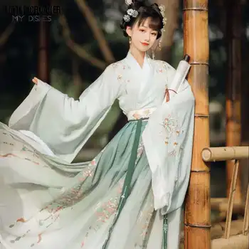 Stopnji Uspešnosti Cosplay Kitajske Obleke Sodobne Hanfu Zelena Nastavite Nov Film, Ples Kostum Poletje Lady Rojstni dan Obleko za Ženske