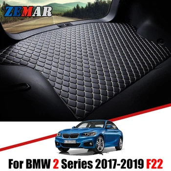 Usnje Prtljažniku Avtomobila Mat Tovora Linijskih Pladenj Boot Kritje Tipke za BMW F22 2 Serija Facelift Dekoracijo Auto Dodatki 2017 2018 2019