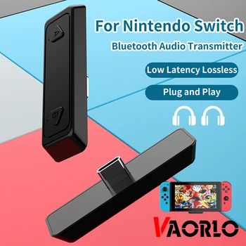 VAORLO USB Typc-C Bluetooth Tranmsitter Nizke Zakasnitve Za Nintendo Stikalo PS4 Smart Večtočkovni 1 do 2 Brezžični Zvočni Adapter Lite