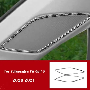 Za Volkswagen VW Golf 8 MK8 2020 2021 Avto Notranje zadeve Ogljikovih Vlaken Vrata Steber na Okvirju Zvočnika Kritje Trim Dodatki Avto Styling